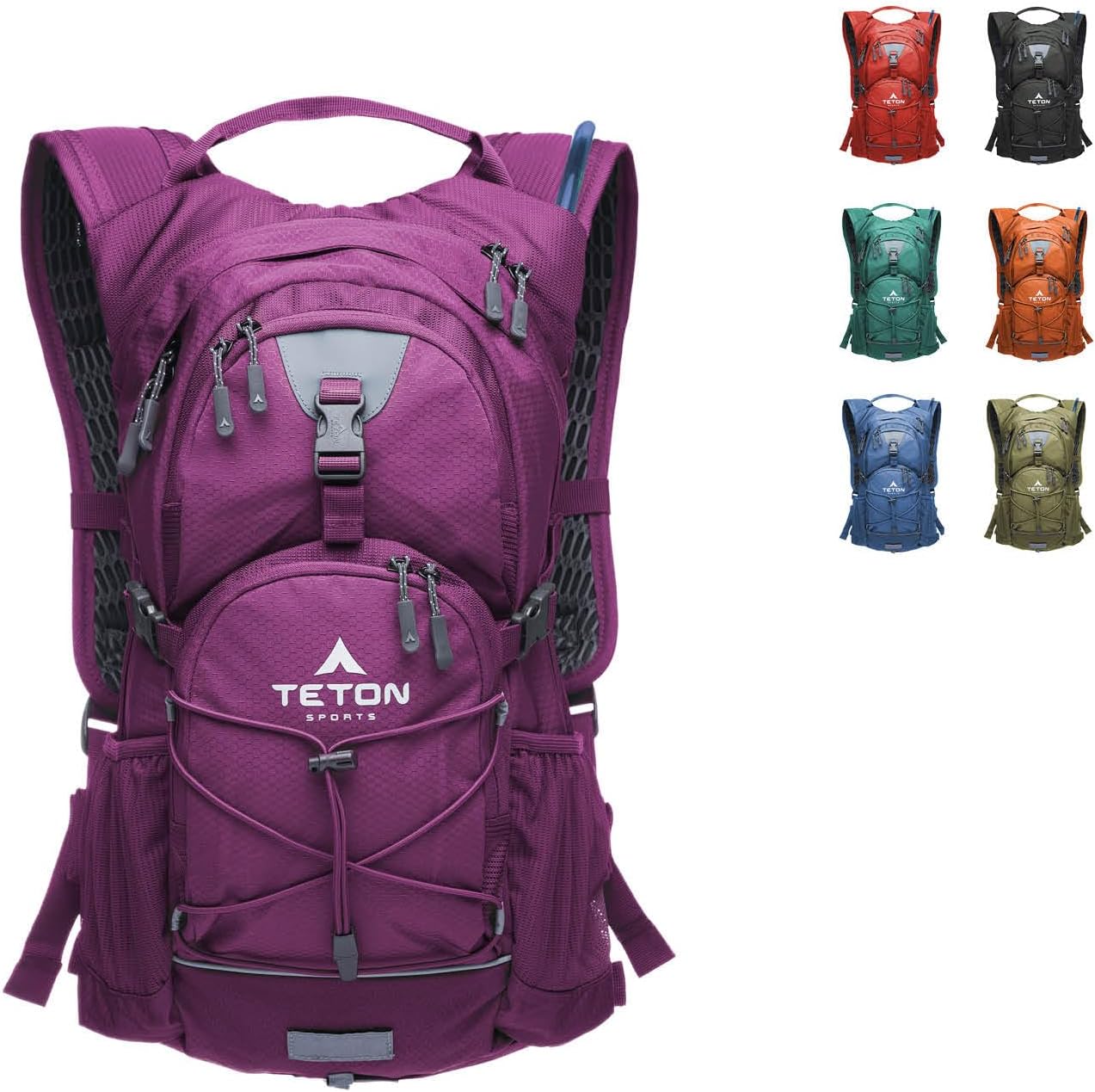 Teton Oasis/Trailrunner рюкзак для гидратации – легкий рюкзак с водой 2 л/3 л для пеших прогулок, езды на велосипеде, езды на велосипеде – 2L/18L/22L – размеры с пришитыми дождем – подходят для мужчин и женщин