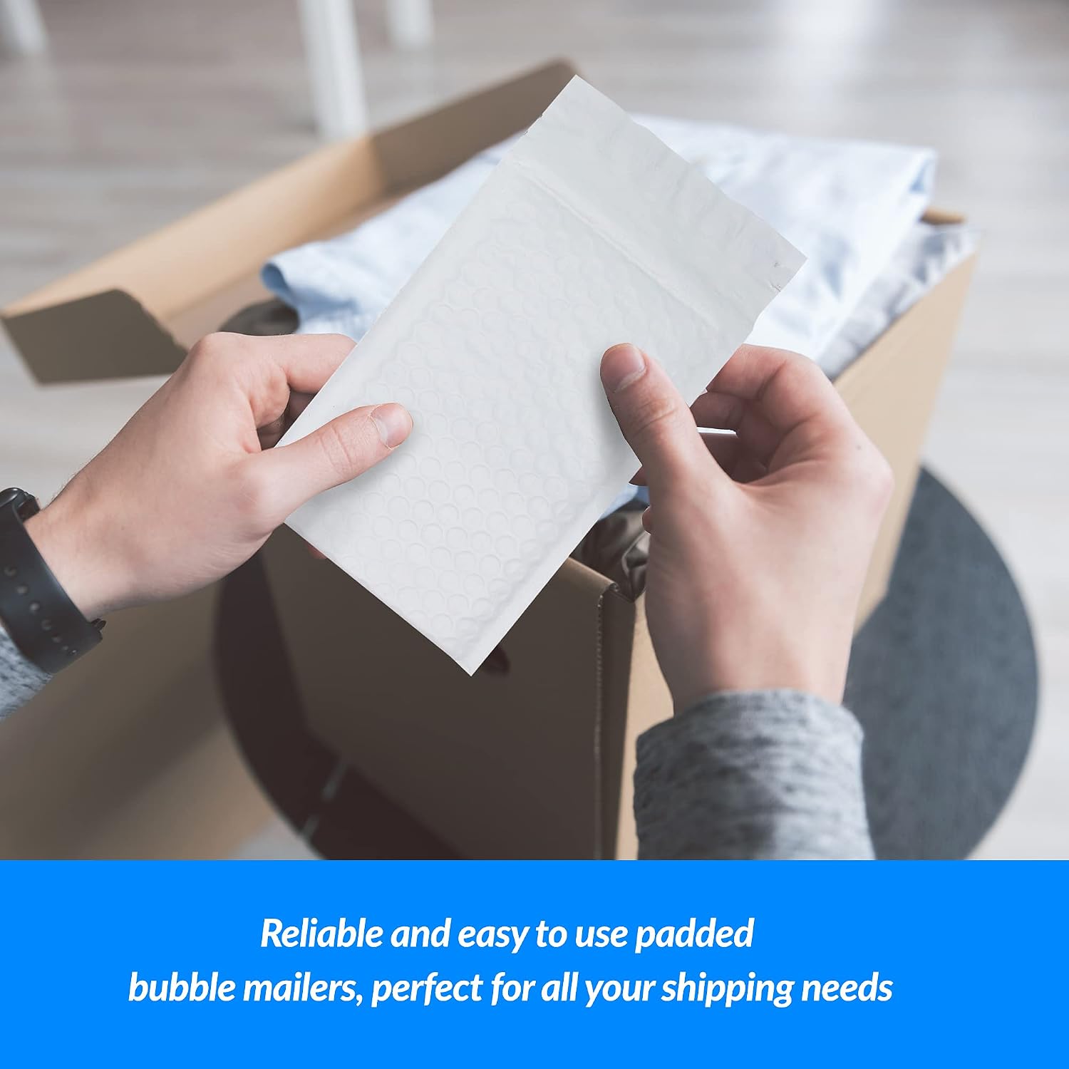Reli. Bubble Mailers 4x8 in. | 150 Pack - Bulk | Made in USA | White, Bubble Envelope Mailers/Padded Mailing Envelopes| Small Bubble Mailers, Self-Sealing | Padded Poly Mailers for Shipping Packages