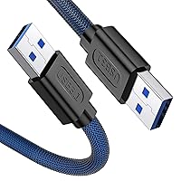 Vista 1 de ANDTOBO USB 3.0 A to A, 3.3 FT, Male to Male Cable Double End USB Cord Compatible with Hard Drive Enclosures DVD Player Laptop Cooler - Blue USB 3.0