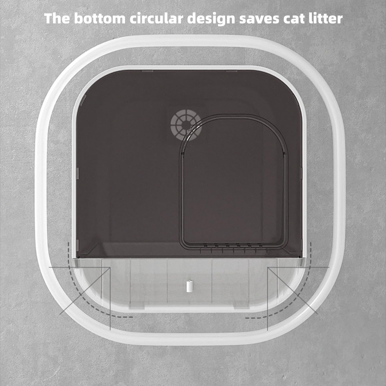 Caja de arena grande para gatos – Bandeja de arena esquinera para gatos – Inodoro profundo de plástico – Casa de arena para gatos – Control de olores y fácil limpieza – Gato dentro de 7,5 kg –
