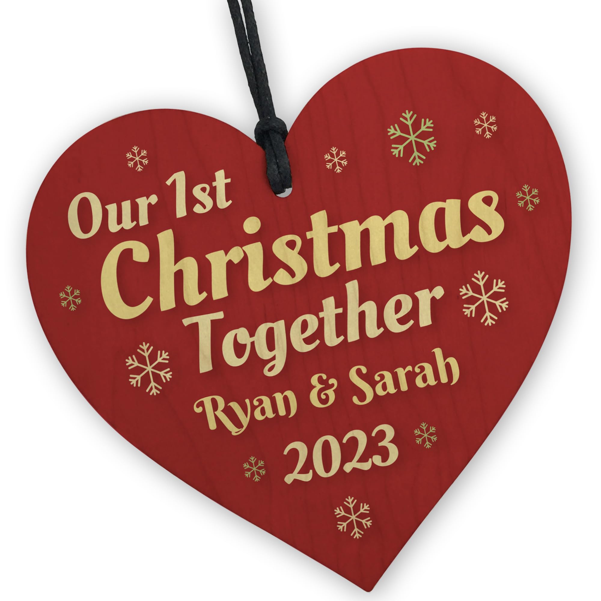 Red Ocean Personalised Our 1st Christmas Together Gift Christmas Tree Decoration Gift For Couple Boyfriend Girlfriend Gift