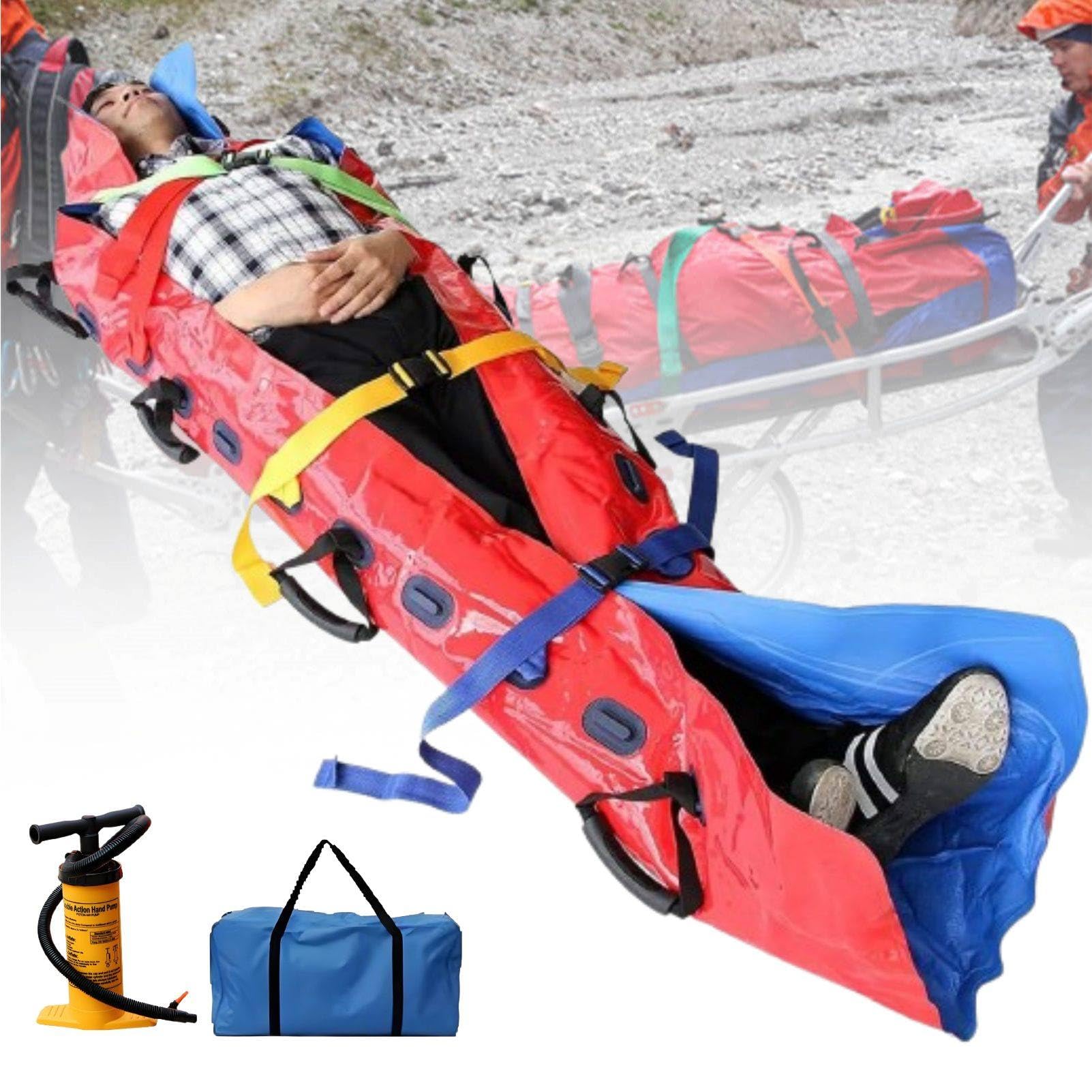 MhWrughts Emergency Rescue Vacuum Mattress Stretcher, Portable TPU Immobilization Splint for Patient Transfer, Foldable Medical Device for Ambulance Use