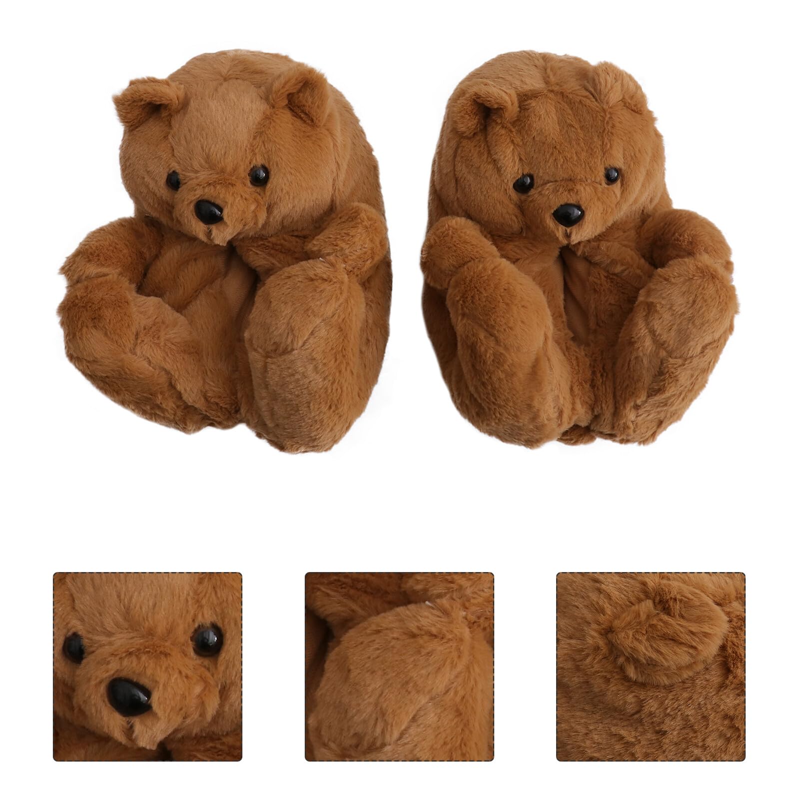 Mipcase Zapatos Cálidos de Felpa para Mujer Pantuflas Antideslizantes Dibujos Animados para Invierno Uso Interior Casa Obsequio de Navidad