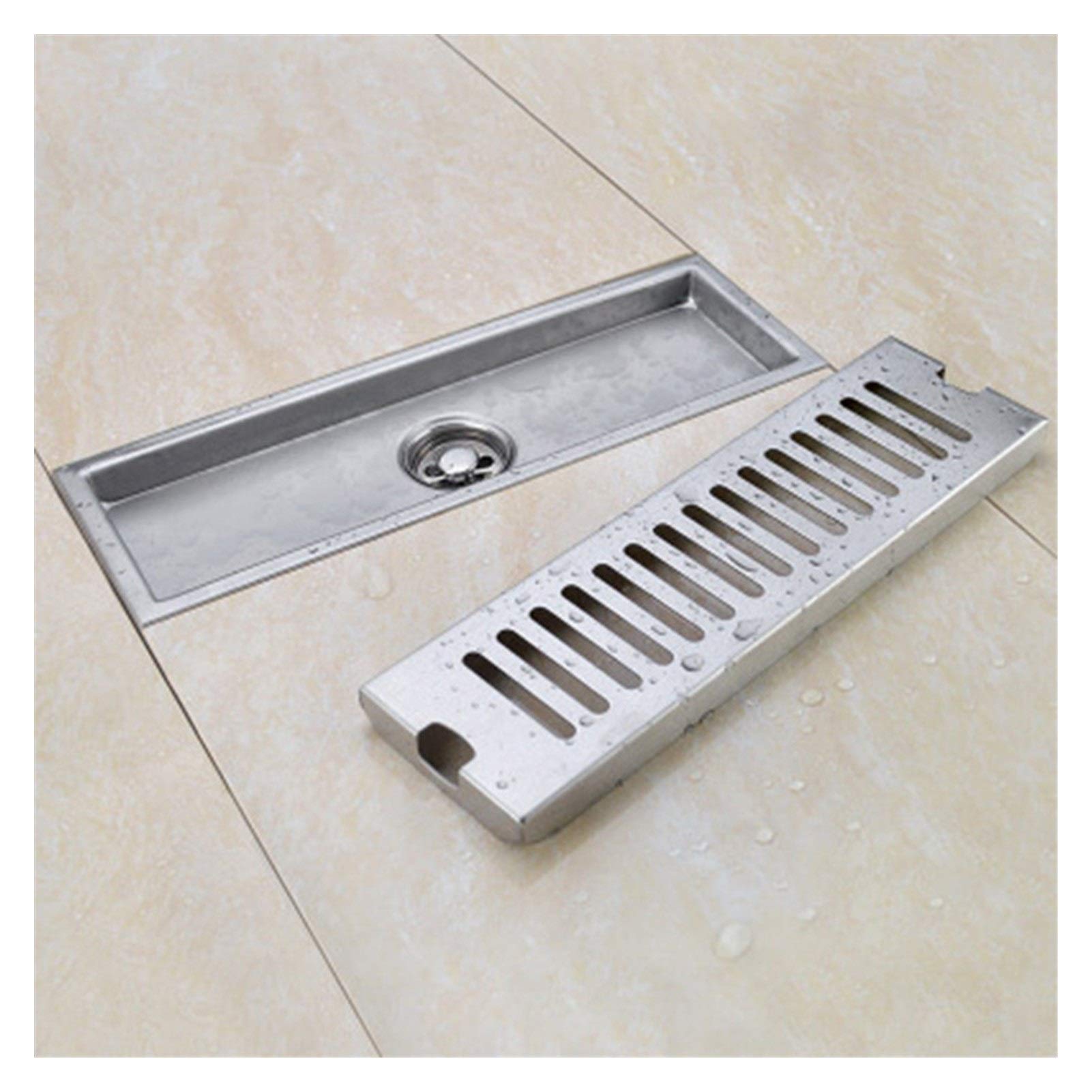 10cm 100CM Stainaless acciaio Sifone Doccia Suolo lungo copertina Piazza Drenaggio Drain for il bagno Filtro di Scarico Doccia (Color : 50CM1)