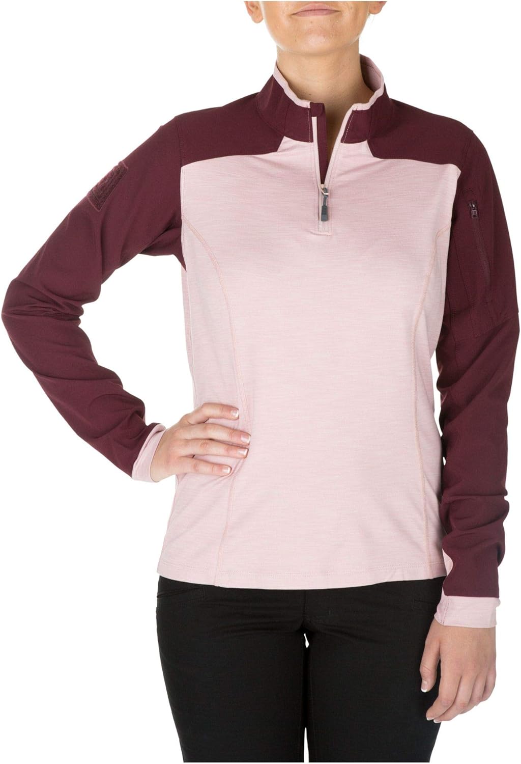 5.11 Tactical Women's Rapid Half Zip Sweatshirt, Polyester/Spandex, Moisture Wicking, Style 62381