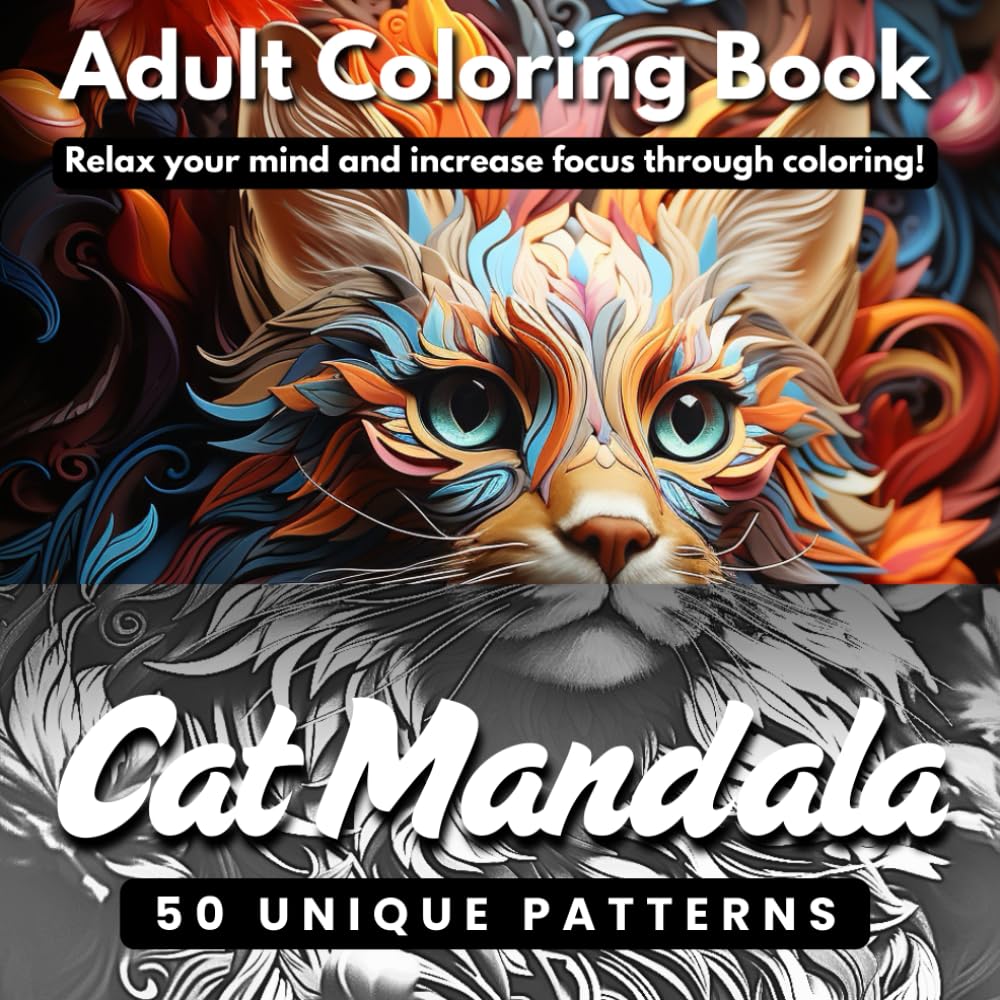 50 Mandala Masterpieces: An Adult Coloring Book for Relaxation, Focus, and Stress Relief