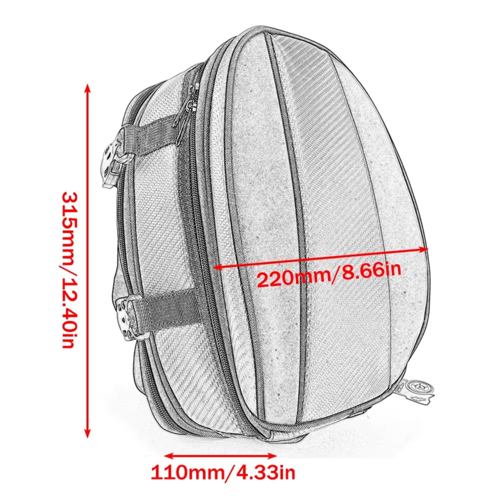 Borsa Da Coda Universale Per Moto Per Viaggio Per Sella Posteriore Sedile Impermeabile Per Grande Per Parti Di Stoccaggio Capacità Sacche Moto