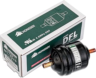 HONG SEN Refrigerant Filter Drier 1/4'' Sweat Connection DFL-052S for CFC, HCFC, HFC Fits 1 to 5 Tons HVAC & Refrigeration Systems