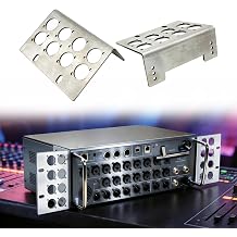 Rack Mount Ears Compatible with Behringer XR16 XR18 SD18, for Midas MR16/18 | Stainless Steel, Mounting screws excluded, 1 Pair, Recessed Rack Ears