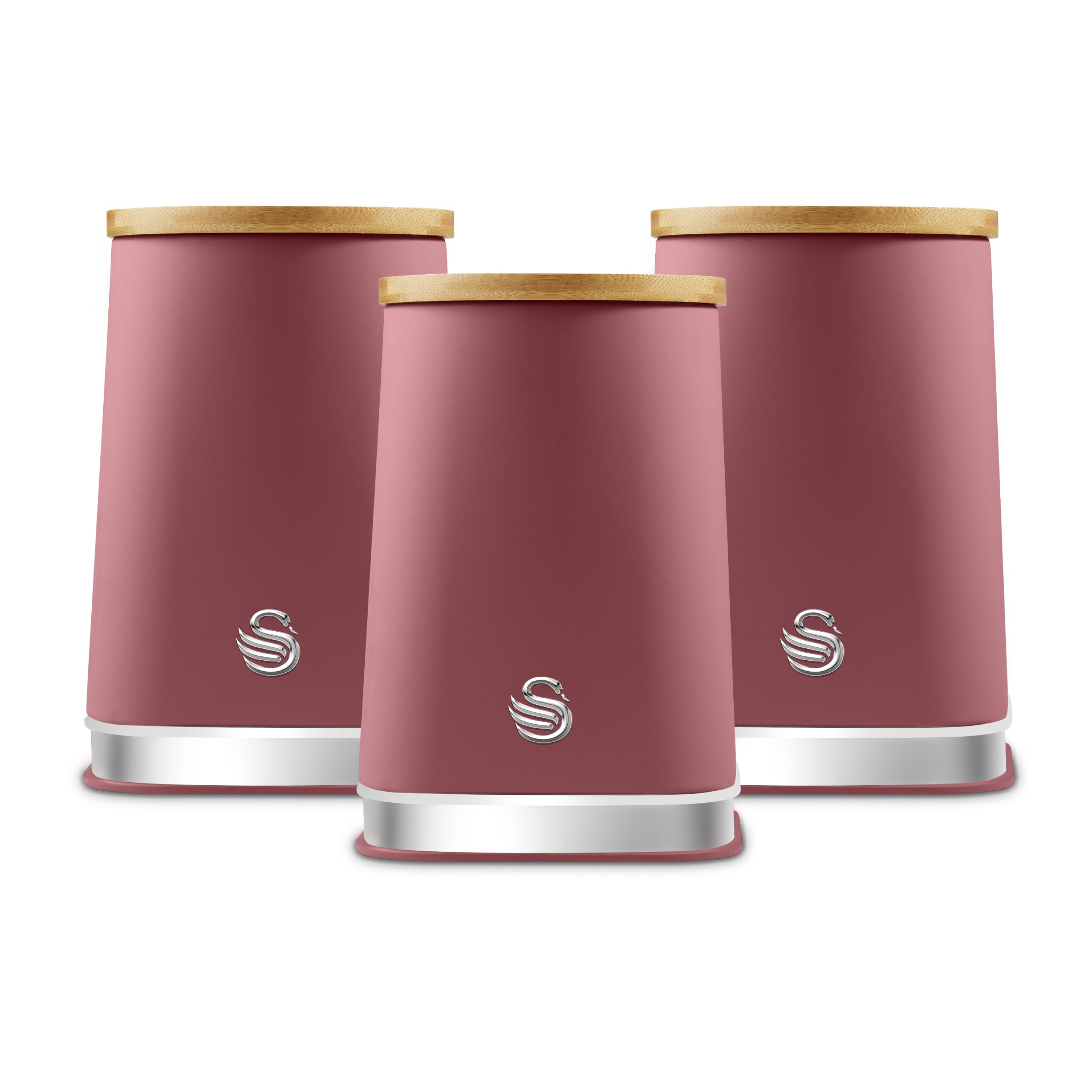 Swan Nordic Set of 3 Canisters in Fuchsia | Size: A