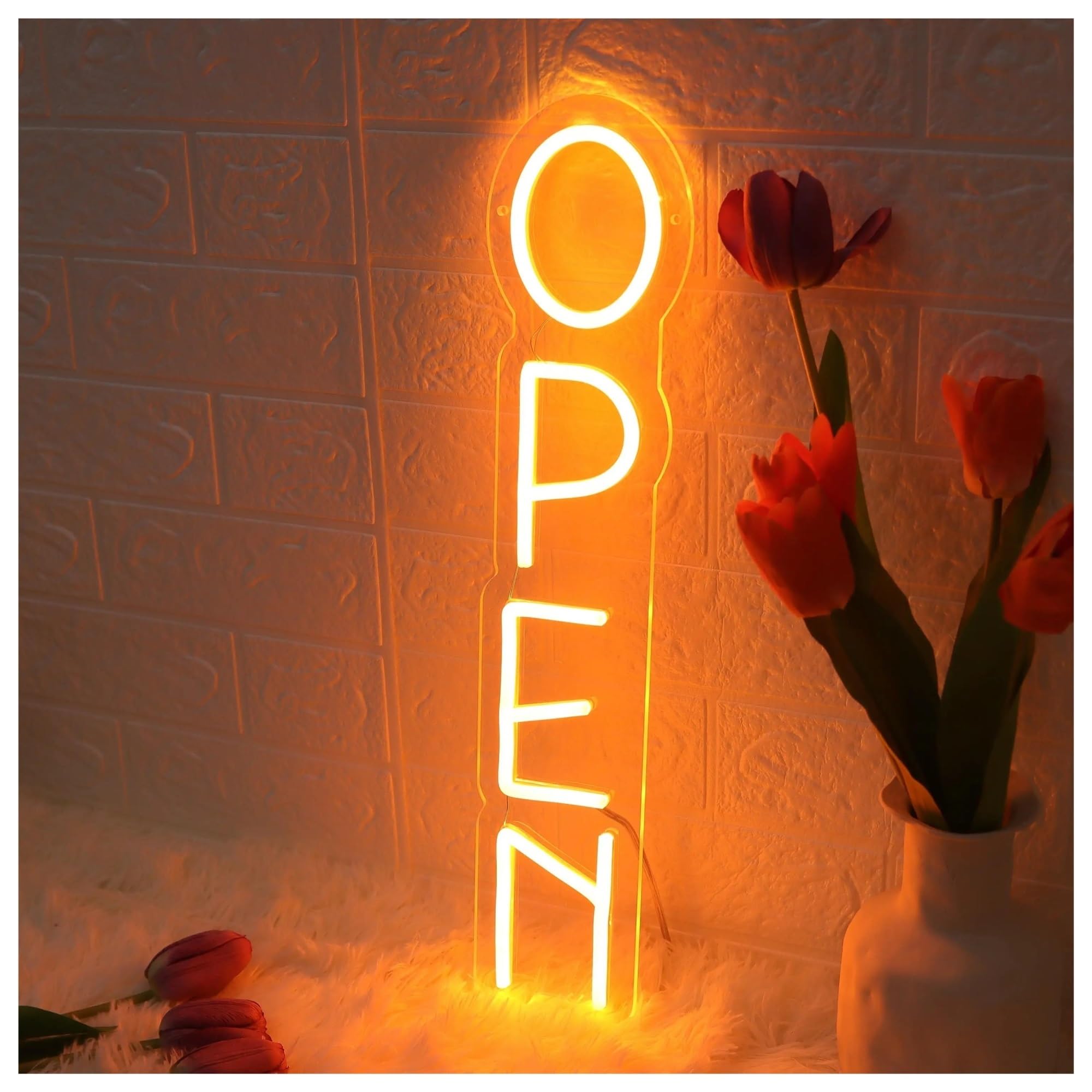 luoliang Illuminazione al neon Aperto per insegna al per neon LED luce dimmerabile per alimentazione per per negozi aziendali benvenuto