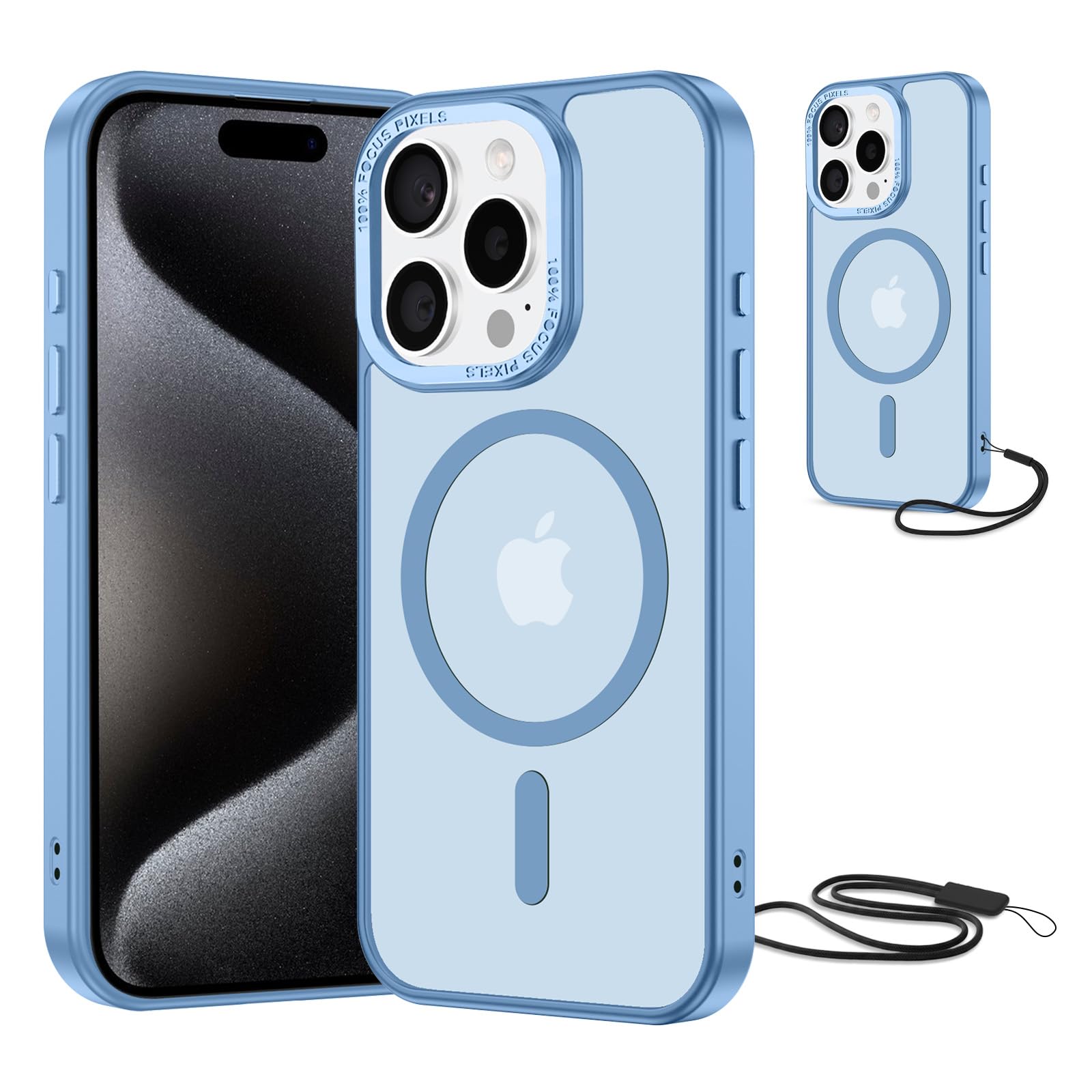 NEW'C Magnetisch Hülle für iPhone Serie kompatibel mit MagSafe Ultimate, stoßfest – starker Magnetismus und militärischer Schutz