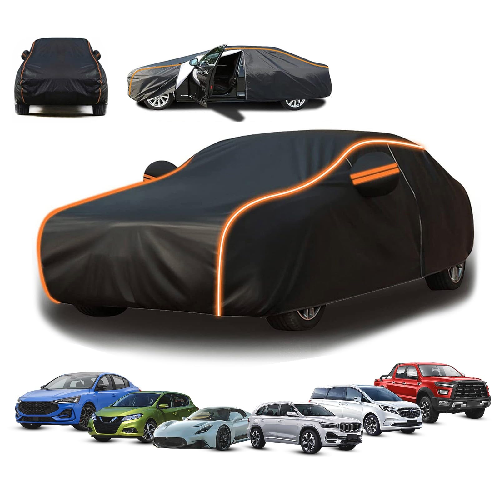 Autoabdeckung gegen Hagel Für Skoda Fabia 2011-2023, Hagelsichere Autohaube,Hagel Schutz für Auto,Atmungsaktiv UV Schutz Staubdicht,Beste Autoabdeckung gegen Hagelschaden-x7