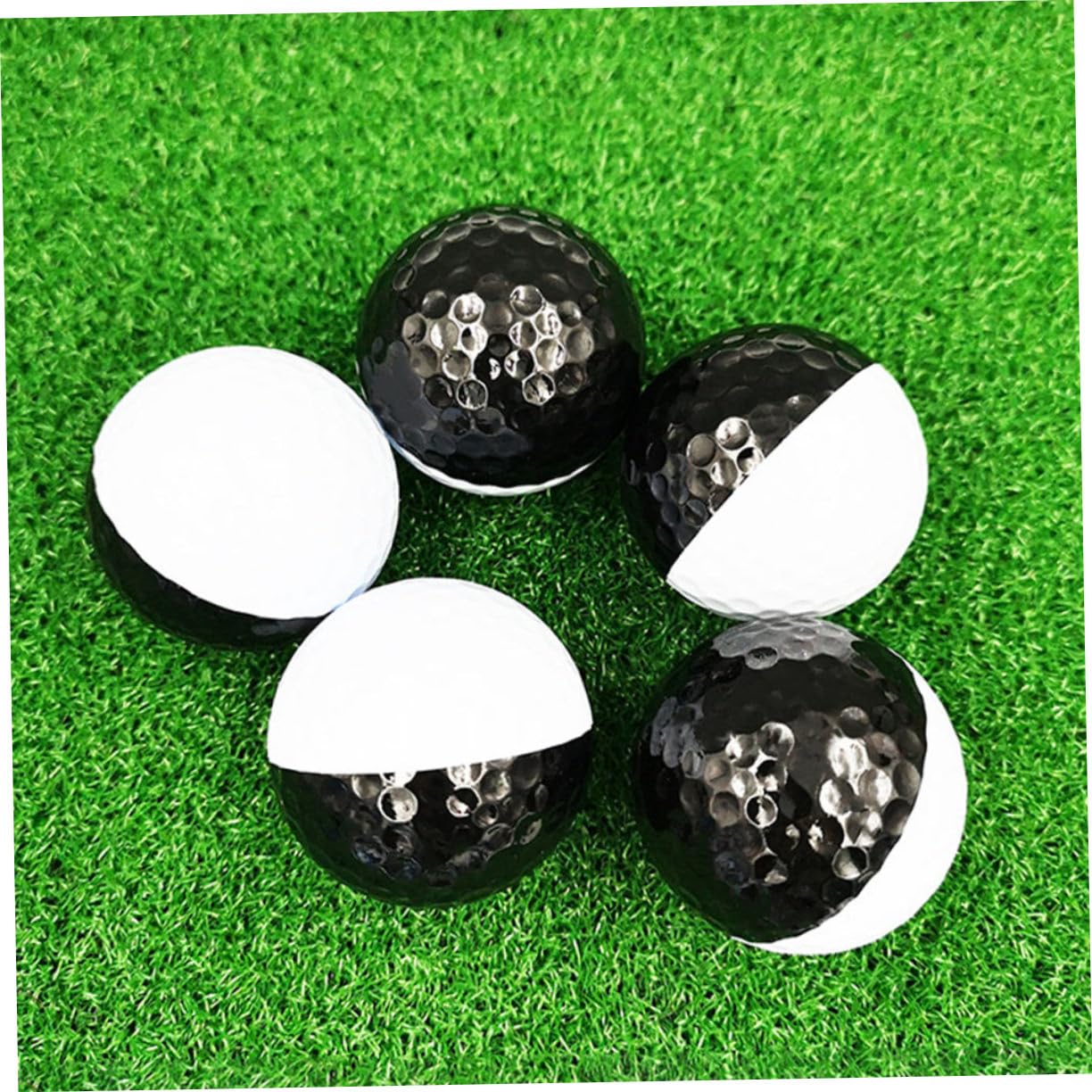TOYANDONA 3 Series Bolas De Entrenamiento Color Bicolor De Práctica De Técnica Y Precisión Putt Accesorios Golfistas 2 Piezas X 3
