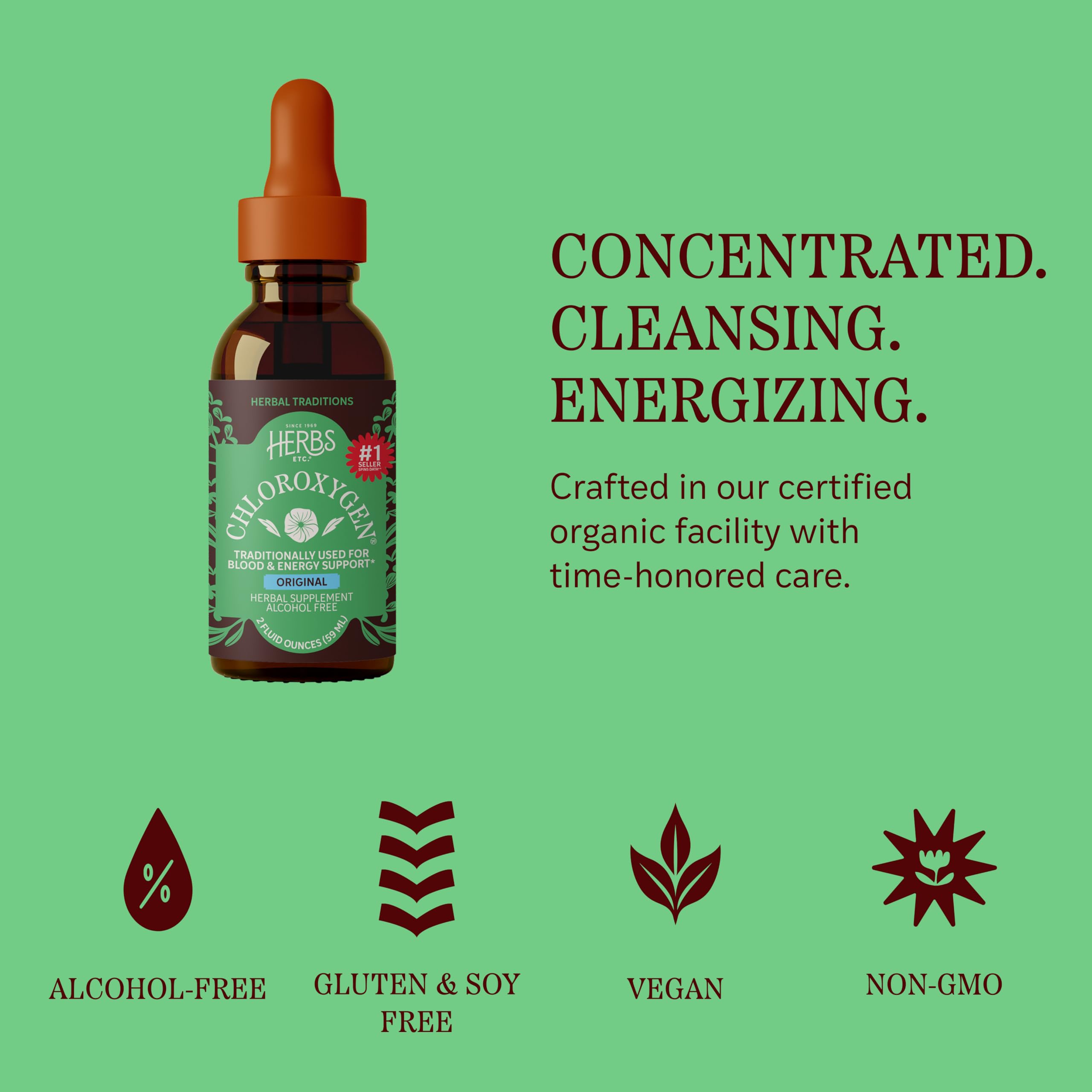 Amazon.com: Herbs Etc. ChlorOxygen Chlorophyll Concentrate Alcohol