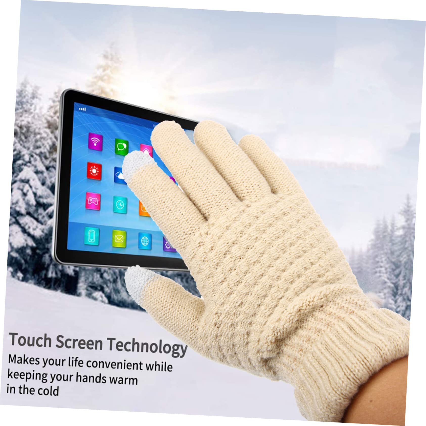 5pares Guantes De Invierno Táctiles Para Mujer Aislantes y Antideslizantes Guantes Cálidos Para Ciclismo y Uso Diario Climas Fríos