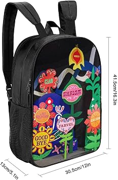 Personalized City Backpacks Teens Daily Bag Flowers Handmade Printed Casual Daypack Rucksack