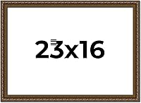 Vista 63 de Marco de fotos completo de madera dorada envejecida de 16 x 20 pulgadas con plexiglás acrílico UV, parte trasera de tablero de espuma y accesorios