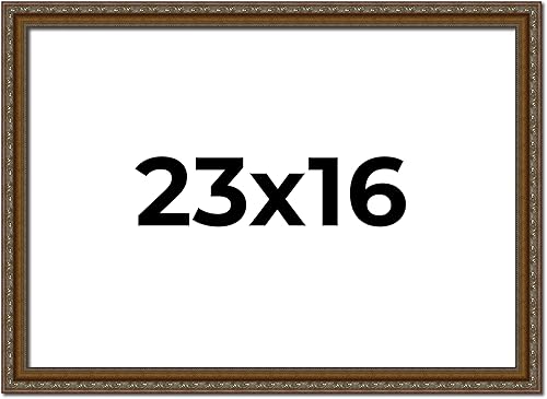 Miniatura 63 de Marco de fotos completo de madera dorada envejecida de 16 x 20 pulgadas con plexiglás acrílico UV, parte trasera de tablero de espuma y accesorios