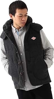 DANTON × BEAMS. ウールモッサ ダウンベスト/ ネイビー / 38 ズッキュン