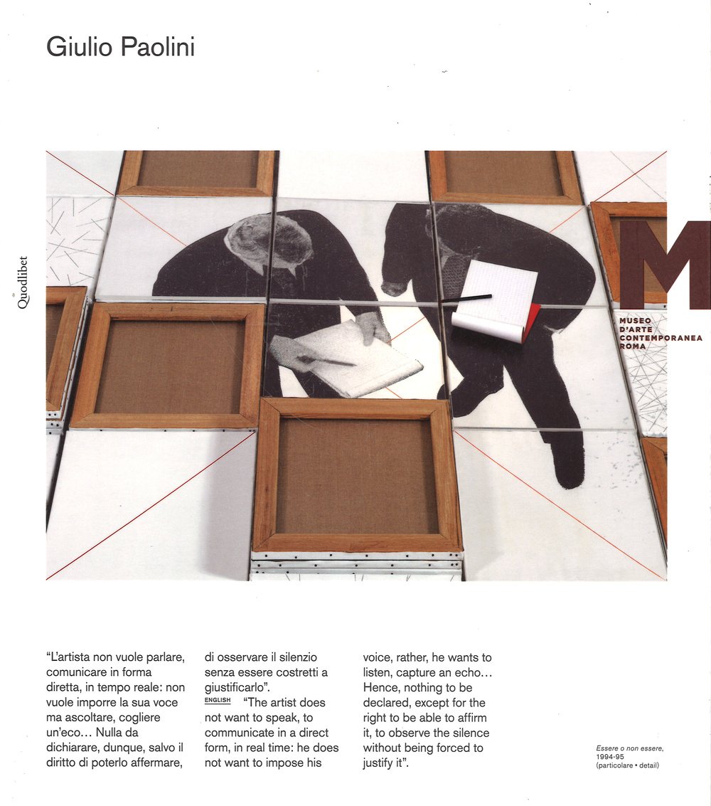 Giulio Paolini livre art conceptuel italien monographie exposition musée