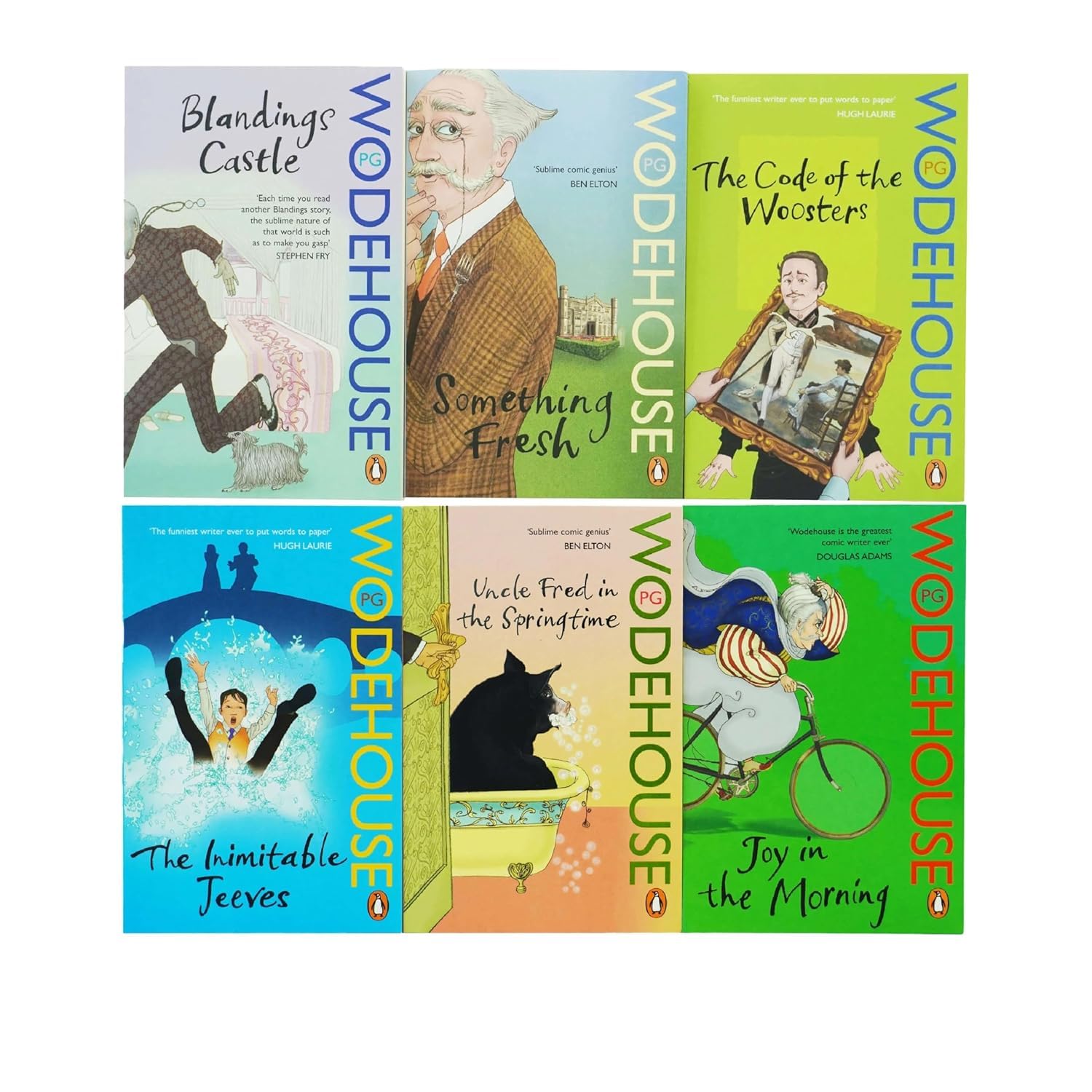 The Best of Wodehouse 6 Books Collection Set By P.G. Wodehouse (The Code of the Woosters, Uncle Fred in the Springtime, Blandings Castle, Something Fresh, Joy in the Morning & The Inimitable Jeeves) Paperback – January 1, 2022