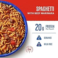 Vista 2 de Mountain House Espaguetis con marinara de ternera Alimentos liofilizados para mochileros y campamentos 2 porciones