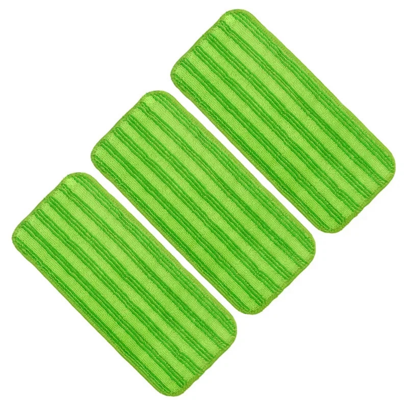 Mop replacement pad set 3PCS Reusable Mop Pads for Mops Wet Dry Head for Household Hardwood Floor Cleaning(Green)