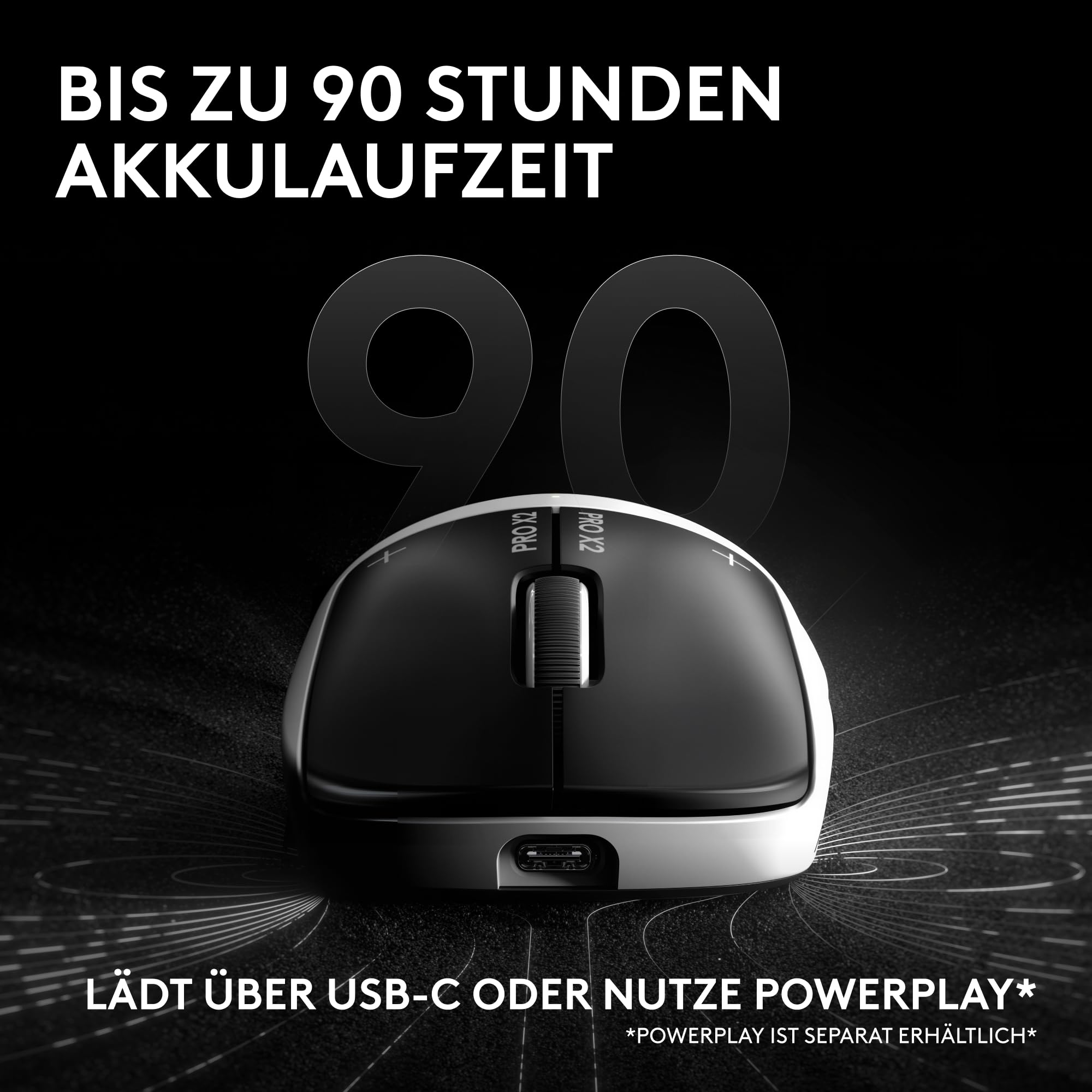 Logitech G PRO X2 SUPERSTRIKE Lightspeed kabellose Gaming-Maus, super schnell, äußerst leicht (61 g), anpassbare klick-Haptik, USB-C-Aufladung, für PC/Mac/Laptop - Weiß