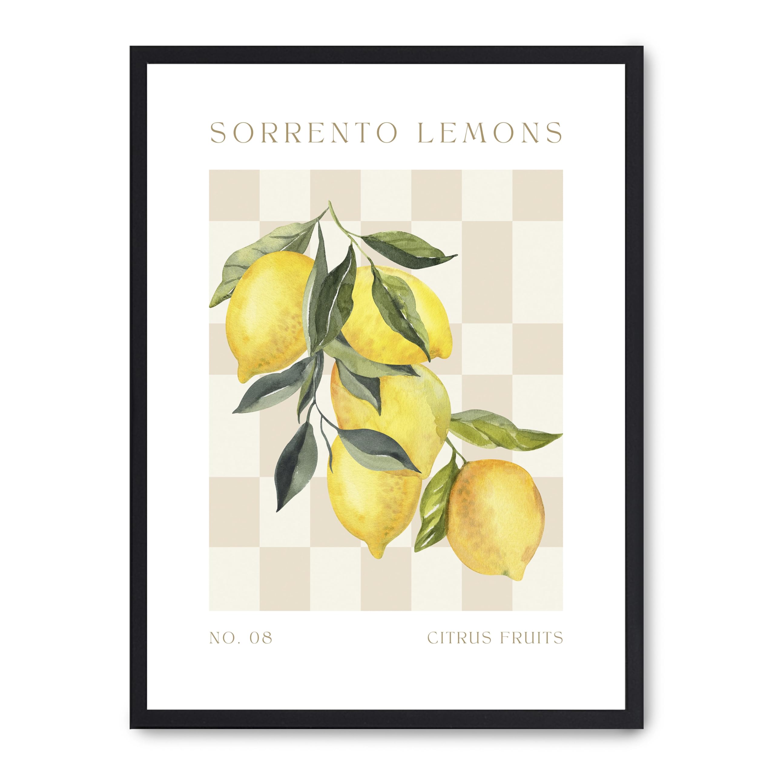 Sorrento lemons FASE5 œuvre murale d'art au design soigné et épuré