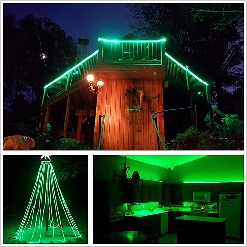 Miniatura 5 de Cuerda de luces de 100 pies para exteriores, luces de Navidad de 110 V, impermeables, iluminación decorativa para interioresexteriores, terraza,