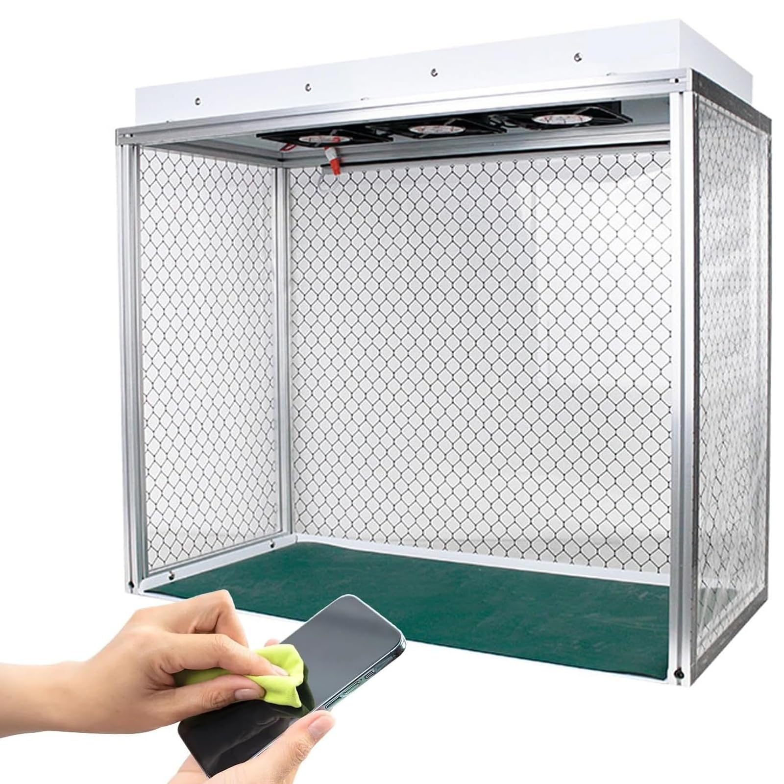 Mesa De Trabajo Libre De Polvo, Cabina De Flujo Laminar Vertical, con 3 Ventiladores, Filtro Hepa, 62 * 31cm, Sala De Trabajo Libre De Polvo, Funcionamiento Silencioso