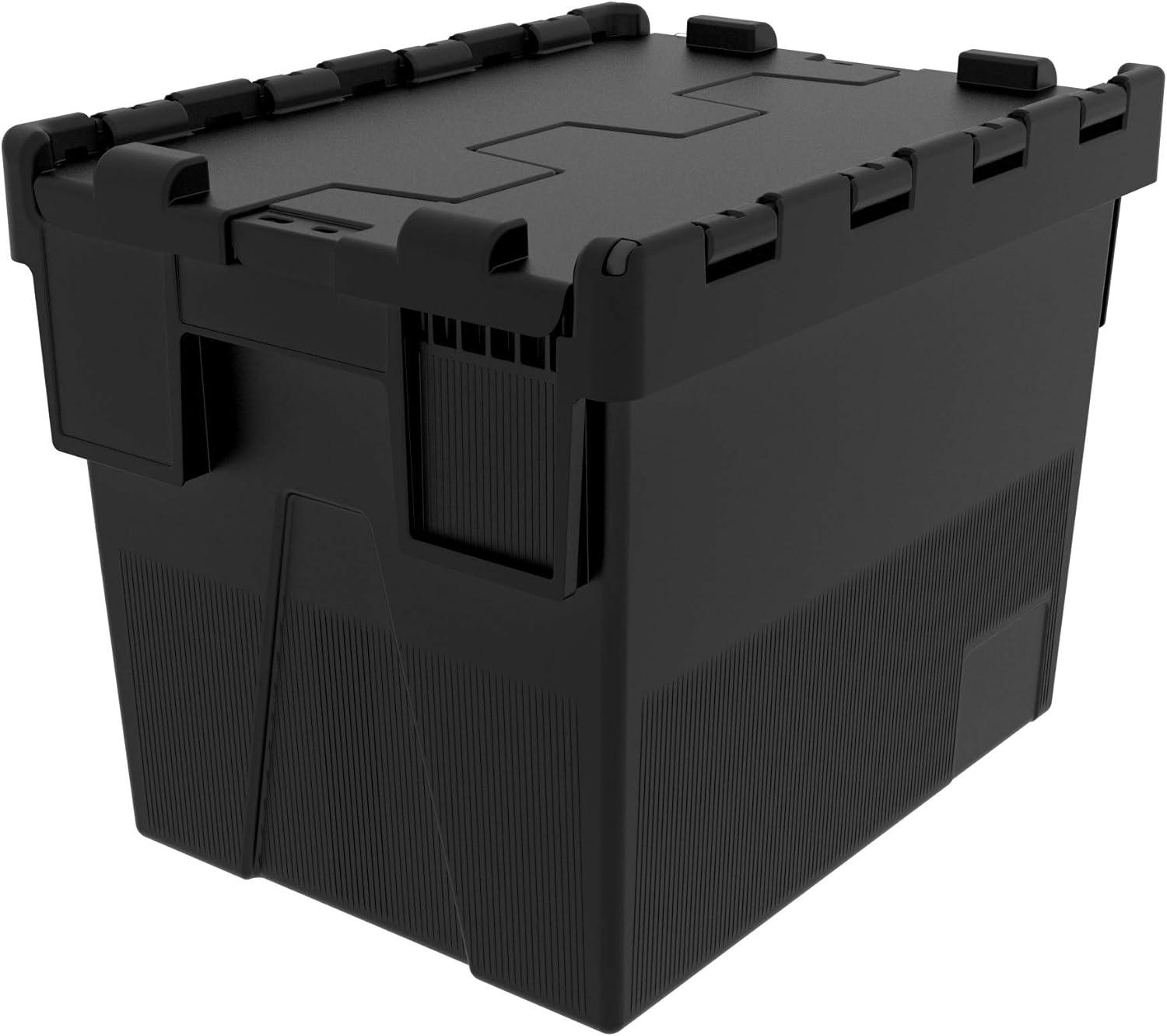 Totebox 10x 56 Litre Storage Box/Attached Lid Container (60 X 40 X 32 Cm) (White - View #4