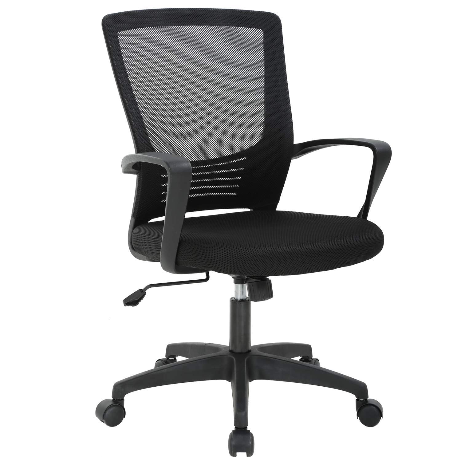 Home Office Chair Ergonomic Desk Chair Mid-Back Mesh Computer Chair Lumbar Support Comfortable Executive Adjustable Rolling Swivel Task