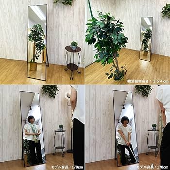 Amazon.co.jp: 姿見鏡 スタンドミラー 幅 42 高さ 153 cm 姿見