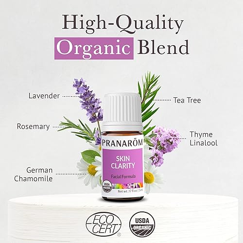 Miniatura 3 de Pranarom - Mezcla de aceites esenciales Claridad para la piel (0.2 fl oz) - Lavanda, árbol de té, tomillo, romero, niaouli, manzanilla y helicriso -
