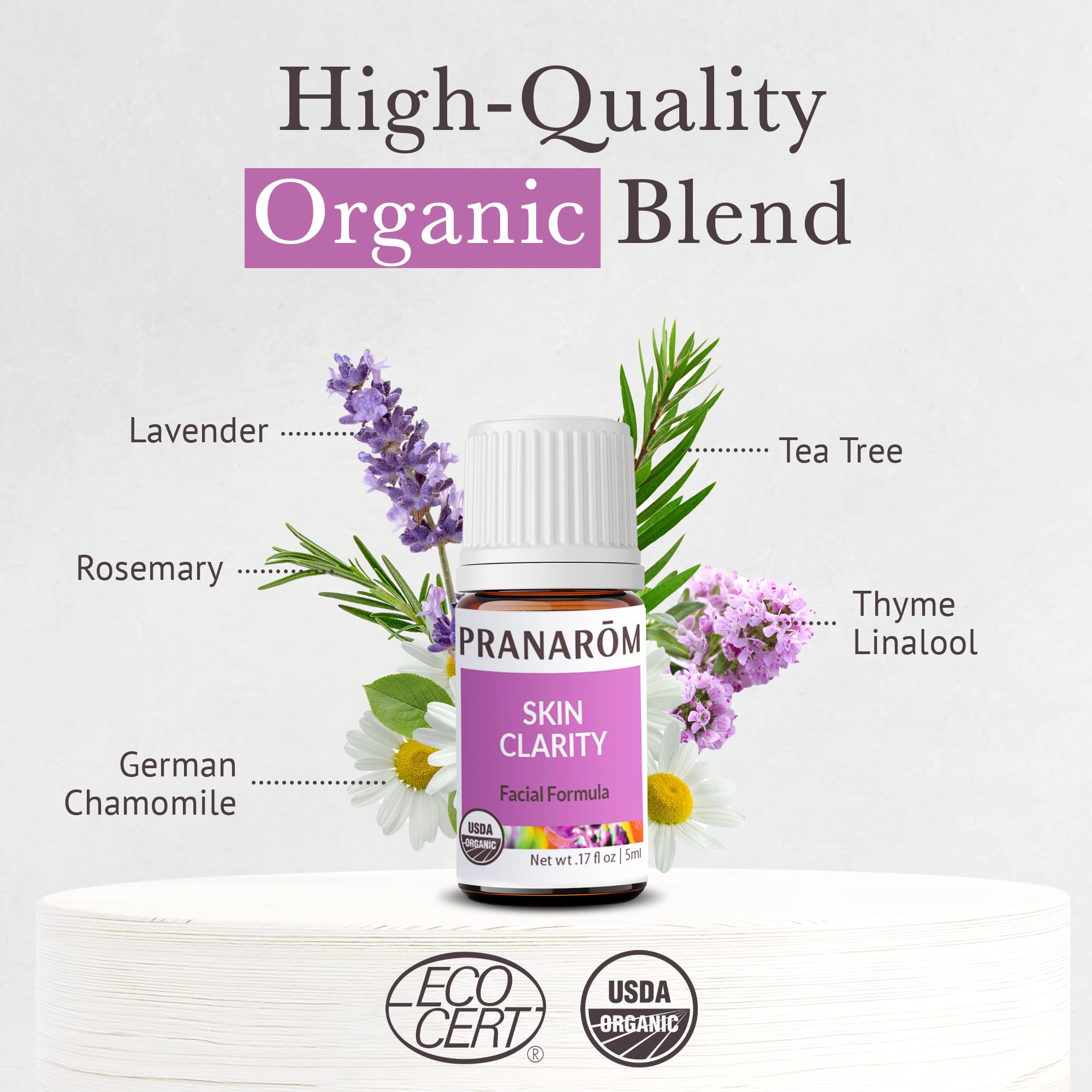 Amazon.com: Pranarom Skin Clarity Essential Oil Blend 5 ml