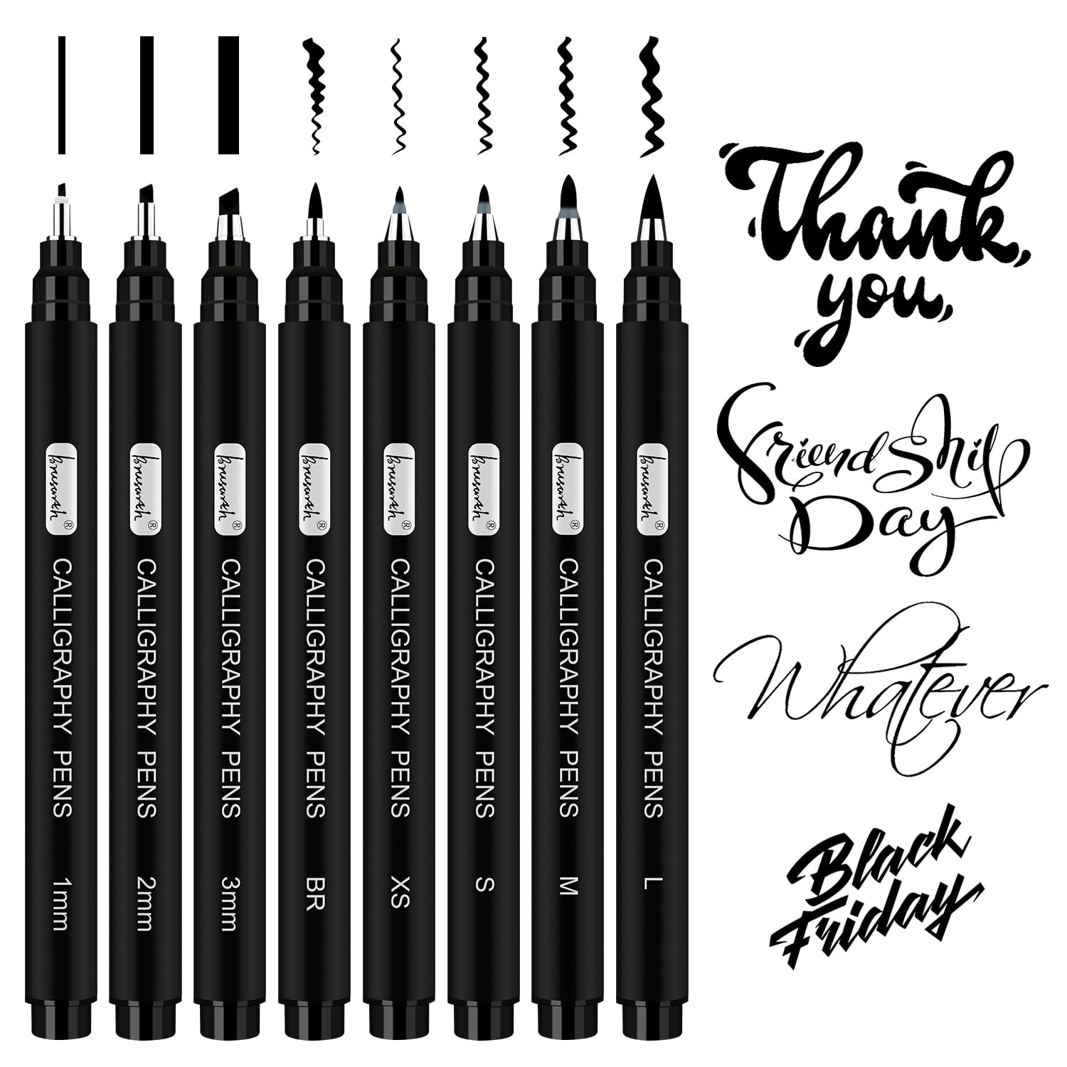 Calligraphy Pens 8 Size Calligraphy Pens for Writing Brush Pens Calligraphy Set for Beginners Hand Lettering Pens
