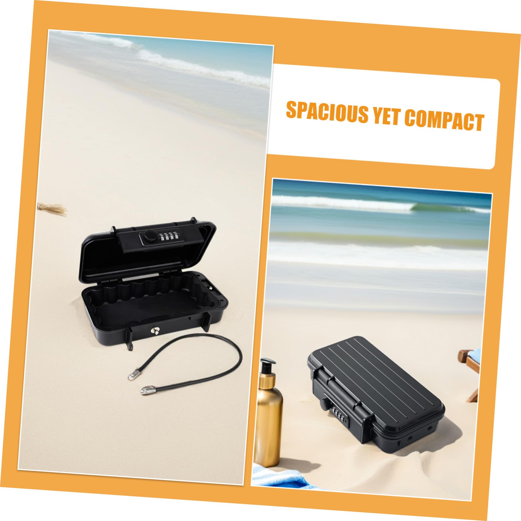 Coffre-fort Portable à Combinaison Petit Coffre-fort Sécurisé pour Voyages Plage Hôtel Résidence Étudiante Antivol avec Câble Acier