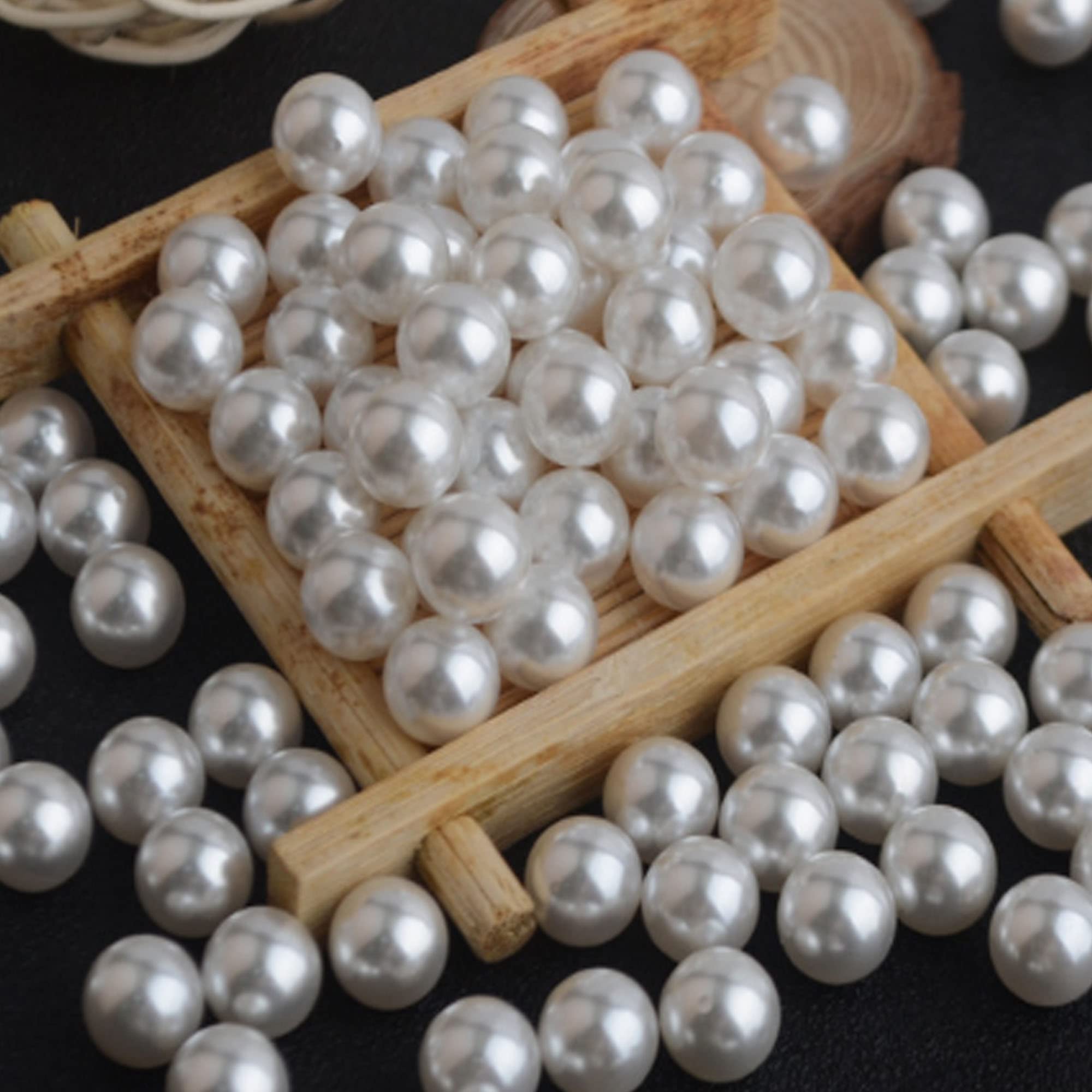 SUQ White Pearls, Metal Cepillo Manguera De Almacenamiento Ceja Porta Bolígrafos Bastidores Cristal Joyería Bolígrafo Caja Almacenamiento Regalo Cumpleaños, Organizador De Maquillaje Para Tocador