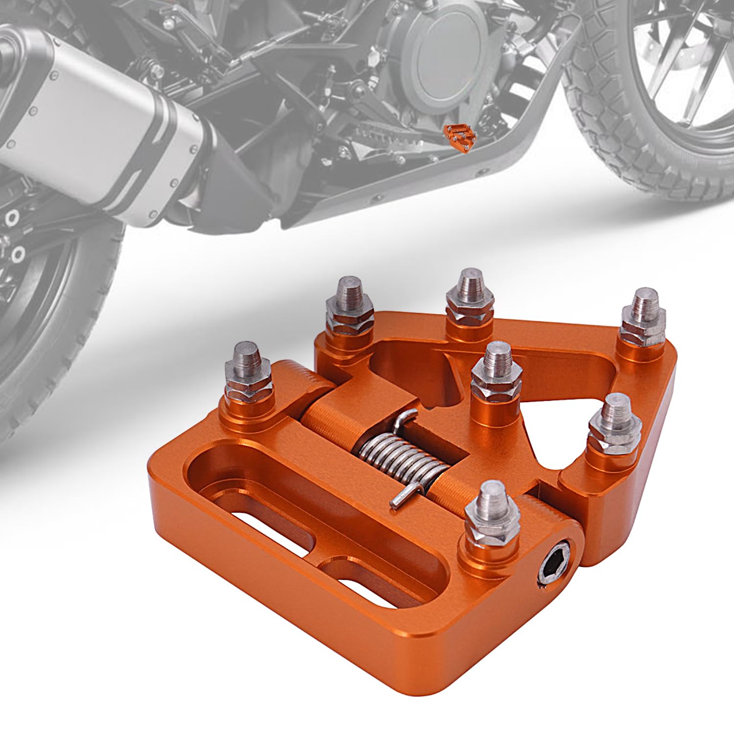 IUVWISN Motorcycle Folding Brake Pedal Tip CNC for 690 Enduro R/SMC R 790 890 950 990 1050 1090 1190 1290 Adventure R/S/T Orange
