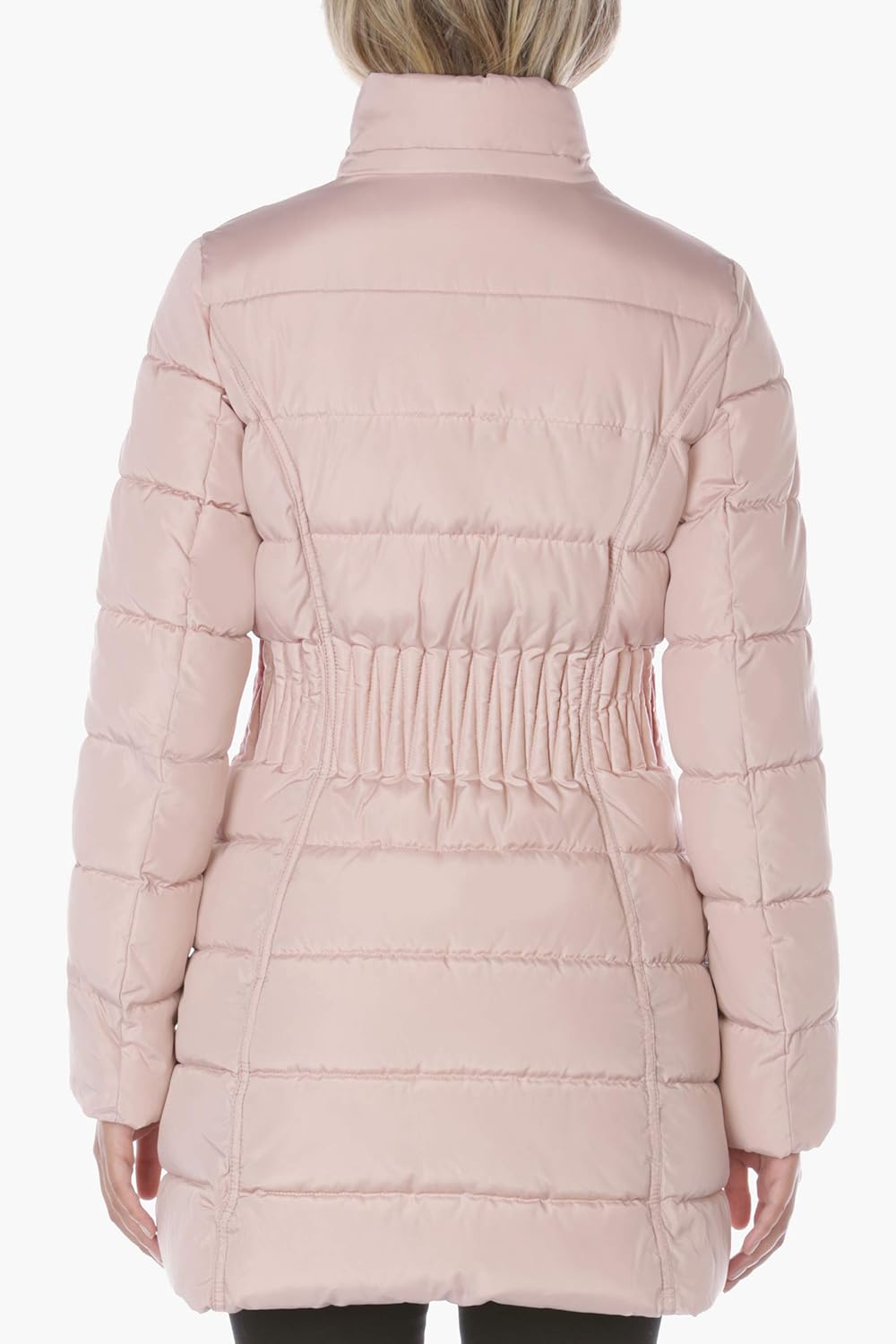 Laundry by Shelli Segal Women's Stretch Quilted Puffer Jacket – Long Winter Coat With Faux Fur Hood
