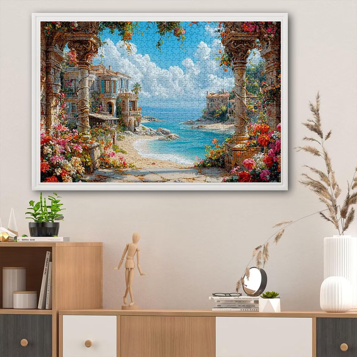 Puzzle 4000 elementów, Włochy, krajobraz, 4000 elementów, drewniane puzzle dla dorosłych, trudna łamigłówka, gra logiczna dla całej rodziny, drewniane puzzle do dekoracji salonu, na prezenty, P-28