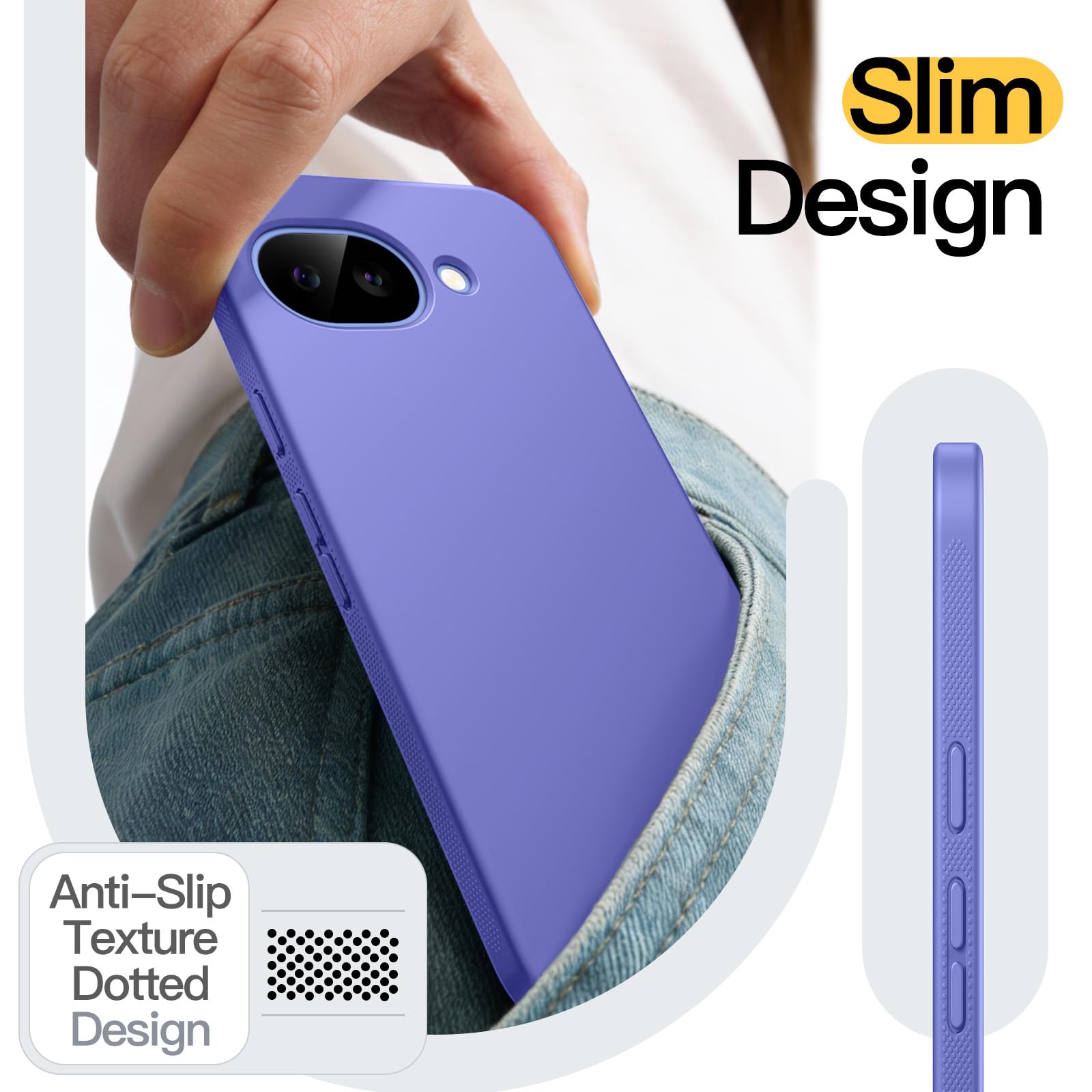 Amazon.com: JETech Slim Case for Google Pixel 10a, Anti-Slip