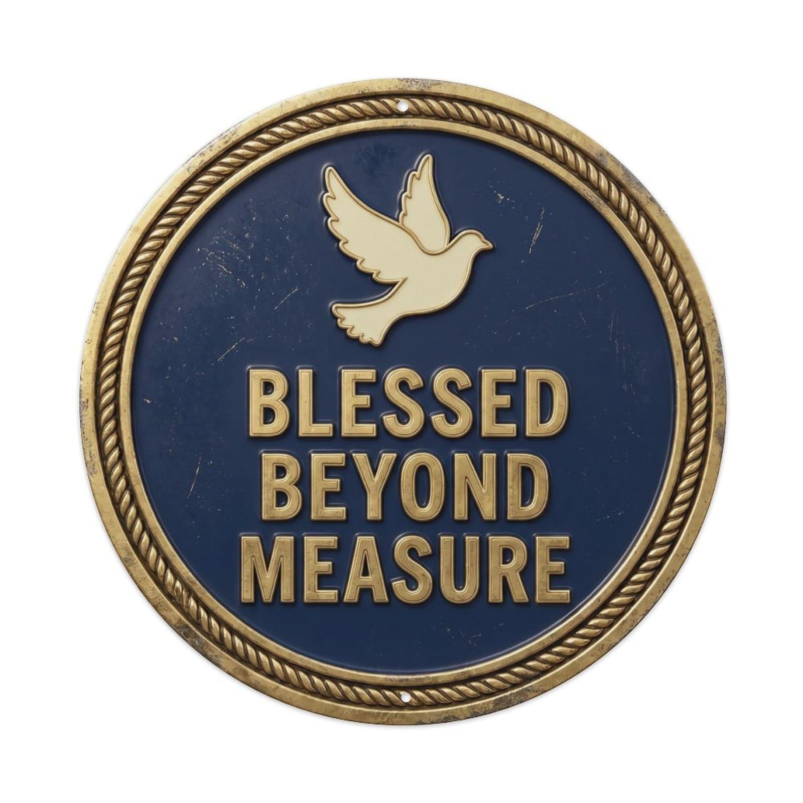 Blessed beyond Measure Vintage Garage Ornament Retro Slogans Vintage Metal Tin Sign Plaque Wall Decor for Cafe, Club Bar, Office, Garden Metal Poster 8x8Inch