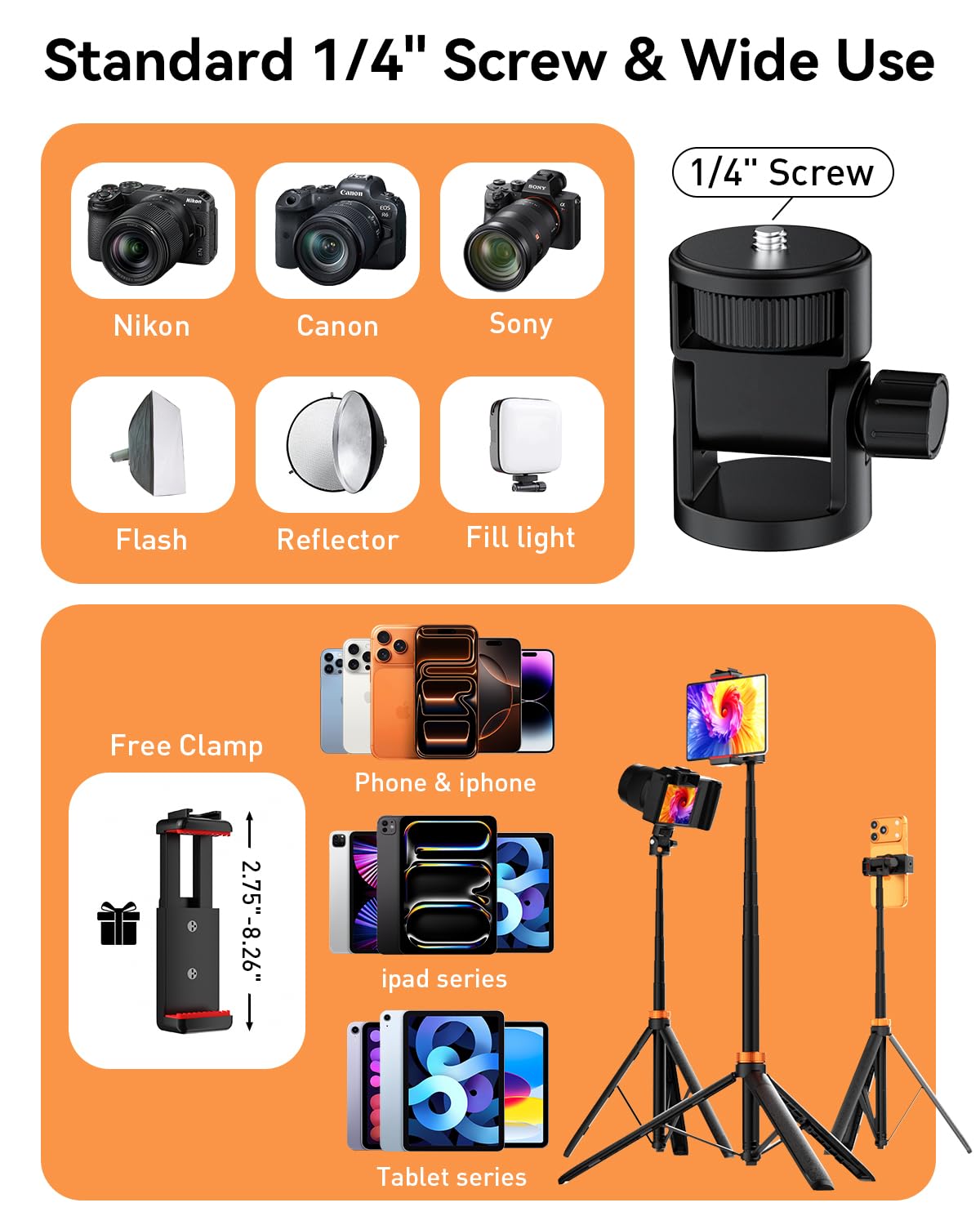 10,2" Magnetisches LED-Ringlicht Mit 76" Verstellbarem Stativ, 5000mAh Wiederaufladbares Selfie-Ringlicht Kompatibel Mit MagSafe Handy, Handyständer 3000K–6500K Beleuchtung Für TikTok, YouTube