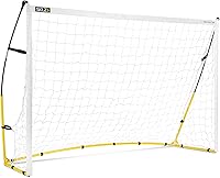 SKLZ Quickster Portable Soccer Goal - Durable Backyard Training Net with Tension-Tite Frame, 2-Ply Netting & Carrying Case