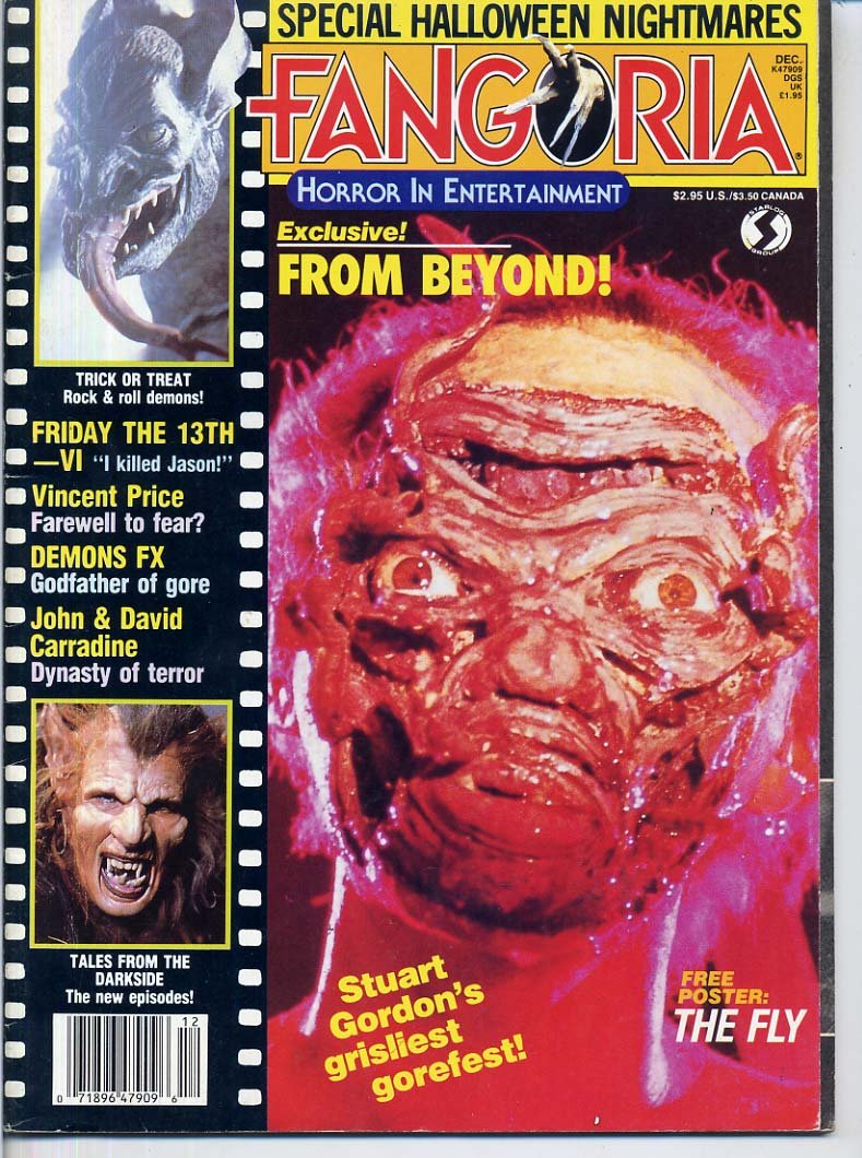 Fangoria Magazine 59 FROM BEYOND H P Lovecraft STUART GORDON Trick or Treat FLY POSTER December 1986 C (Fangoria Magazine) Single Issue Magazine – January 1, 1986