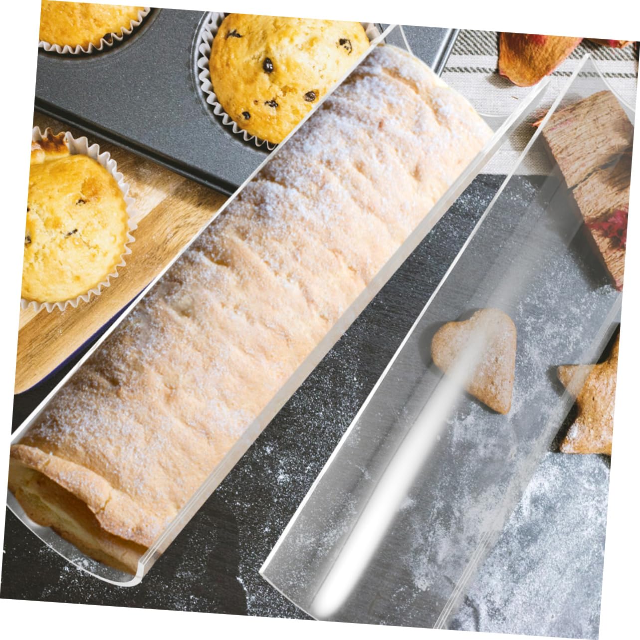 MAGICLULU Rouleau De 5 Pièces Support à gâteaux moule gateau roulé cuiseur accessoires patisserie ustensile de cuisson pâtisserie accessoires moule de cuisine moule à dessert Acrylique