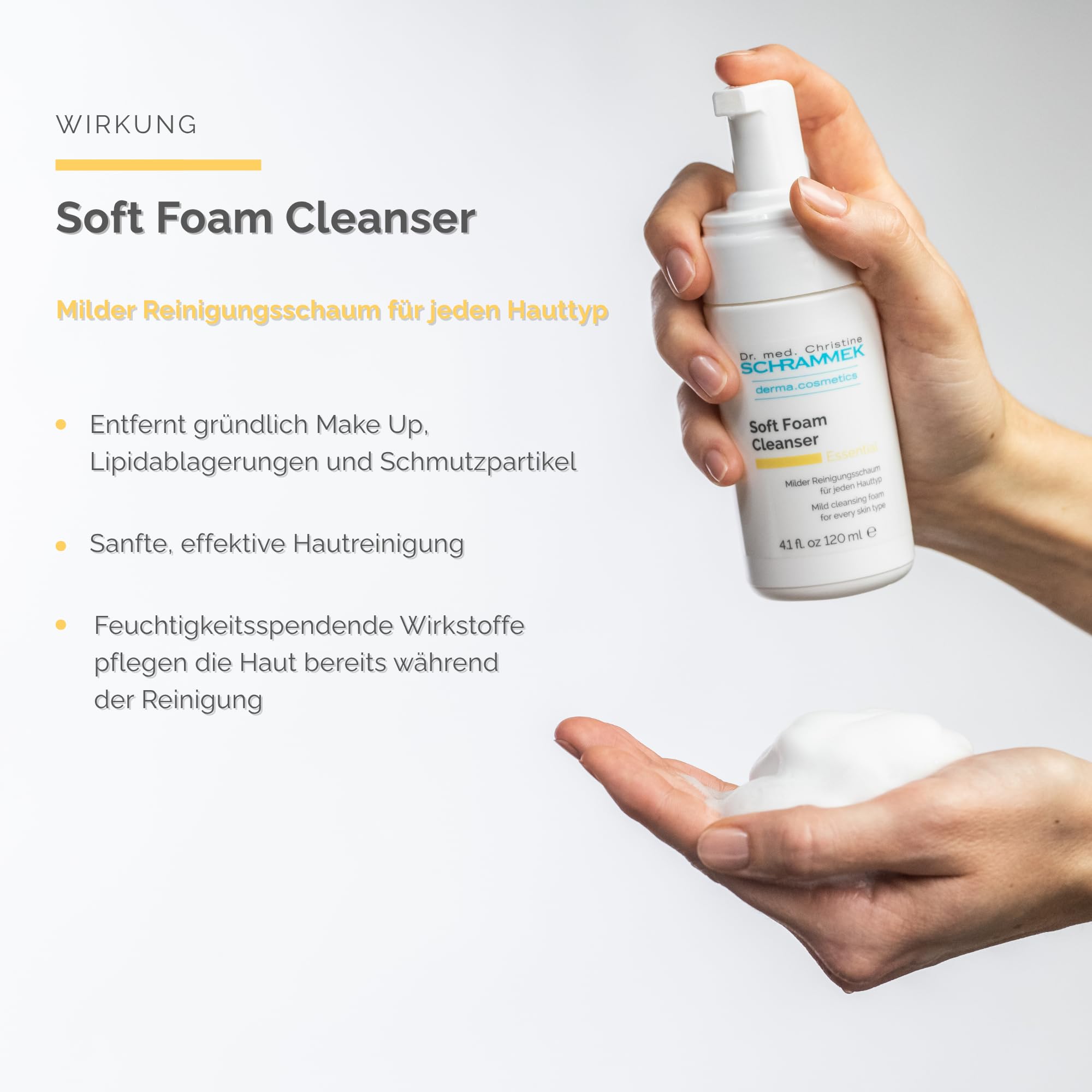 Soft Foam Cleanser (4.1 fl oz), Gentle Daily Cleanser for All Skin Types, Creamy Moisturizing Foam - Image 3